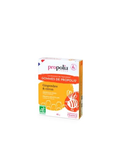 Manino : Propolia Gommes Propolis Bio Gingembre Citron 45 gr