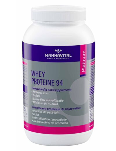 Mannavital : Whey Proteine 94 Platinum - 900 g